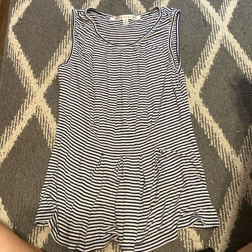 striped black and white blouse
